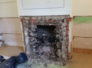 Fireplace knocked out